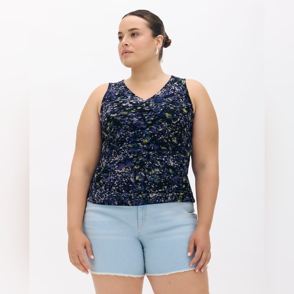ADDITION ELLE Plus Size Sleeveless Fitted V-Neck Knit Top Blouse Size 3X - Picture 2 of 15